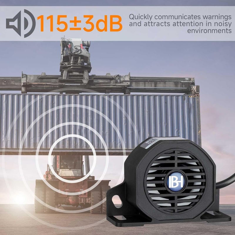 banhao Backup Alarm Reverse Beeper 12V-48V 110dB Waterproof Backup Warning Alarm for Industrial Heavy-Duty Truck Van Freight Lorry Heavy Vehicles (2PCS) - Image 2